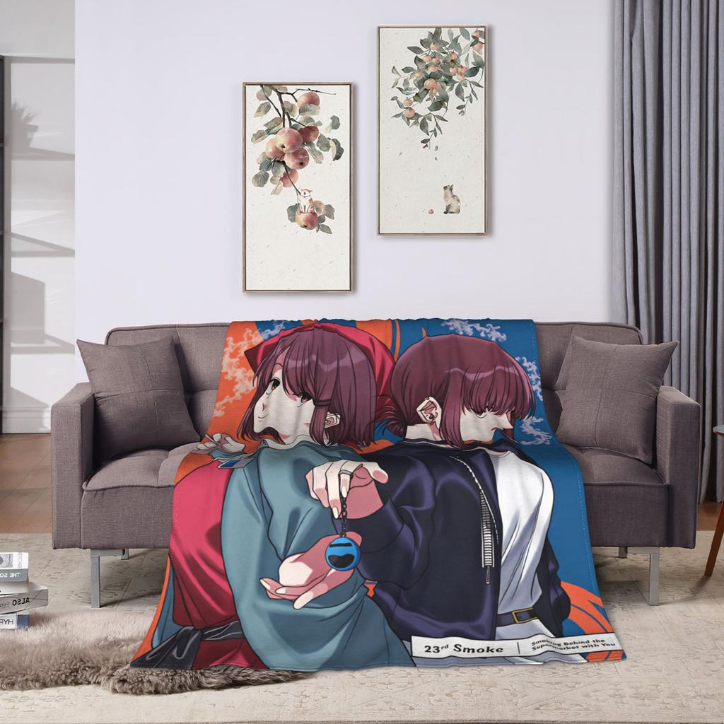 Smoking Behind The Supermarket With You Blankets Quality Super Soft Throw Blanket Winter Picnic Couch Chair Sofa Bed Bedspread