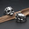 Vintage Gothic 316L Stainless Steel Skull Rings For Men Women Punk Hip Hop Motorcycle Band Jewelry Halloween Gifts