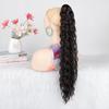 Coda di Cavallo Lunga Profondamente Ondulata Riccia Estensione per Capelli a Coda con Pinza a Morsetto Coda di Capelli Sintetica per Donne Uso Quotidiano