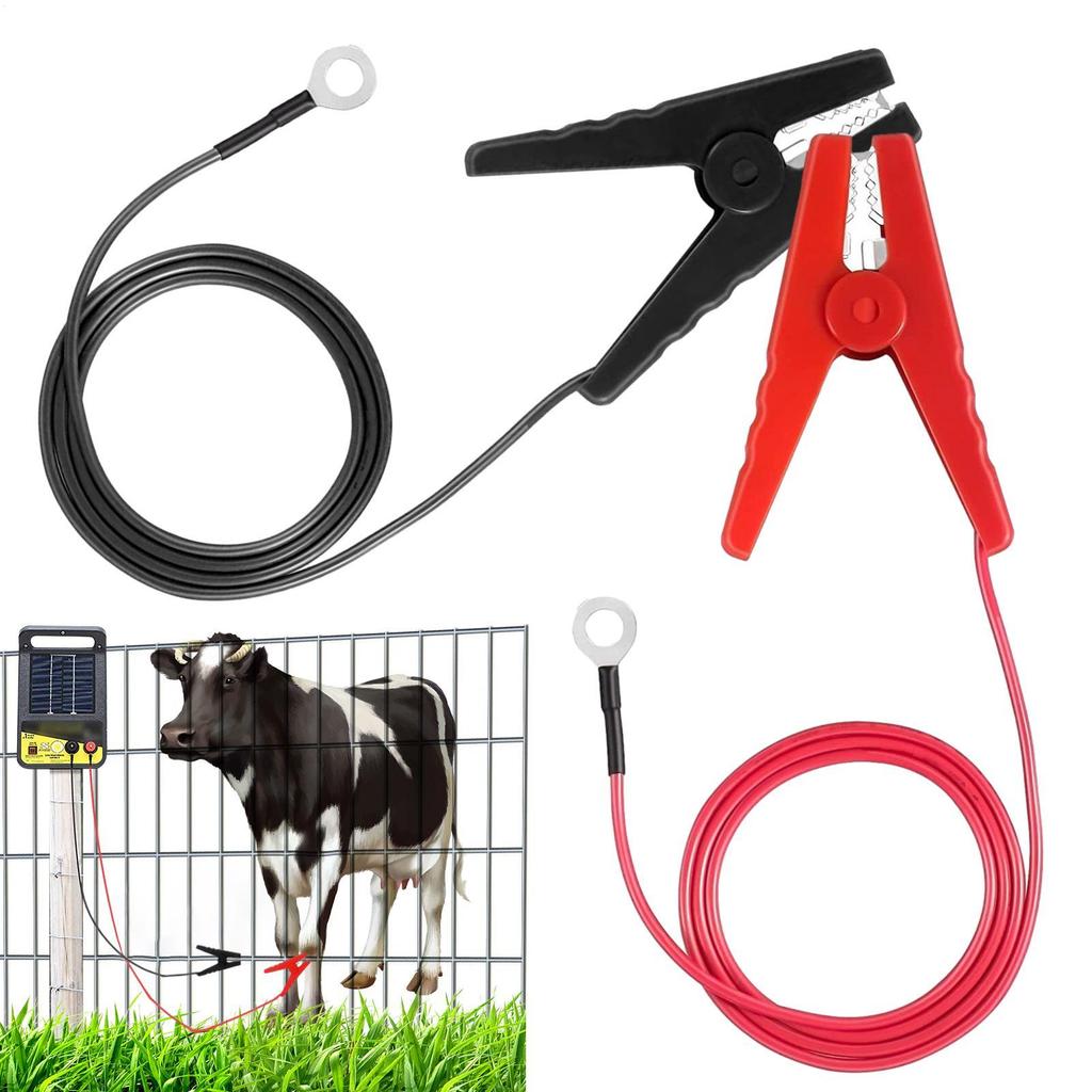 Electric Fence Alligator Clips Portable Electric Fence Connectors current test line  Alligator Clips Cable for Solar Fence
