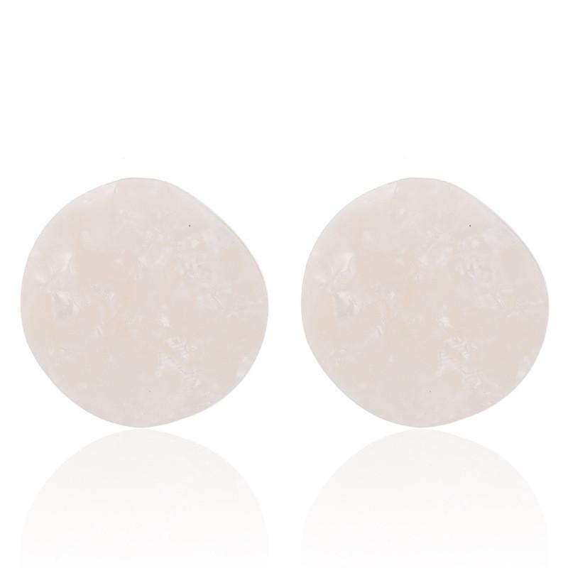 Resin Fashionable Stud Earrings For Women Simple Geometric Design Jewelry