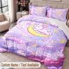 Custom Name Text 3Pcs Bedding Set Sailor Moon Duvet Cover And Two Pillowcases