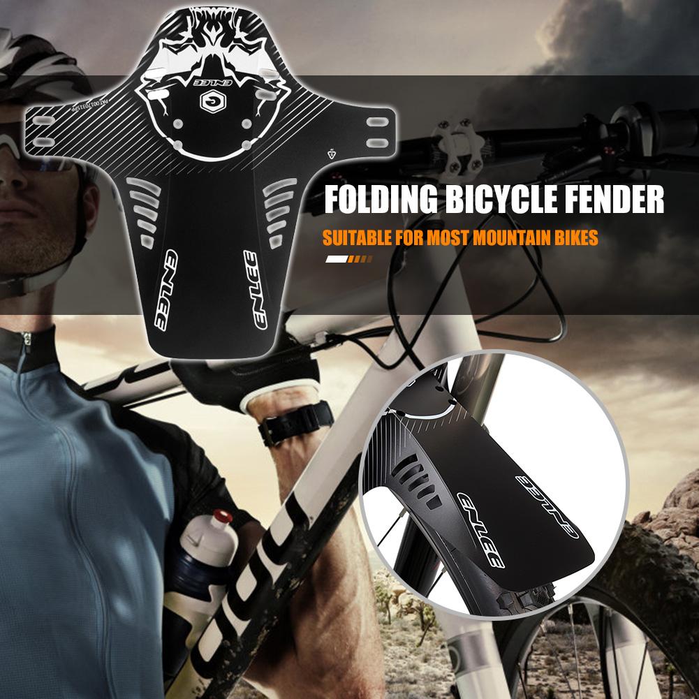 ENLEE Parafango Flessibile Per Bici – Set Anteriore E Posteriore, MTB, City Bike, Nero - Foto 5