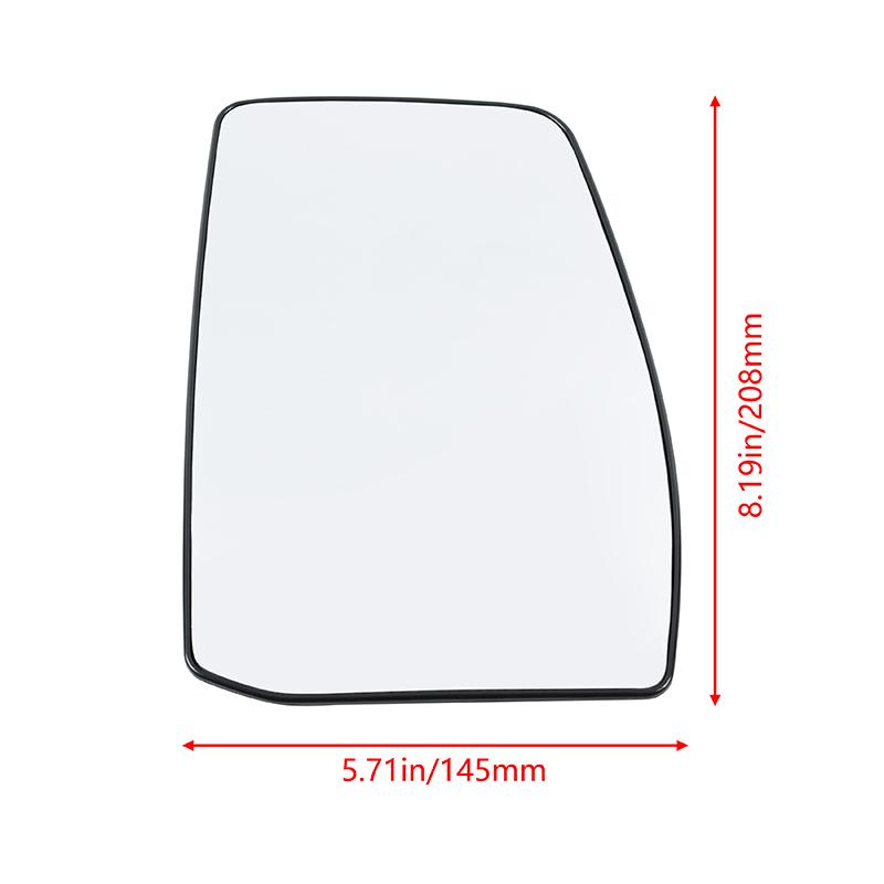 Vnější díly vyhřívaného skla zpětného zrcátka pro Ford Transit Custom 2012-2021