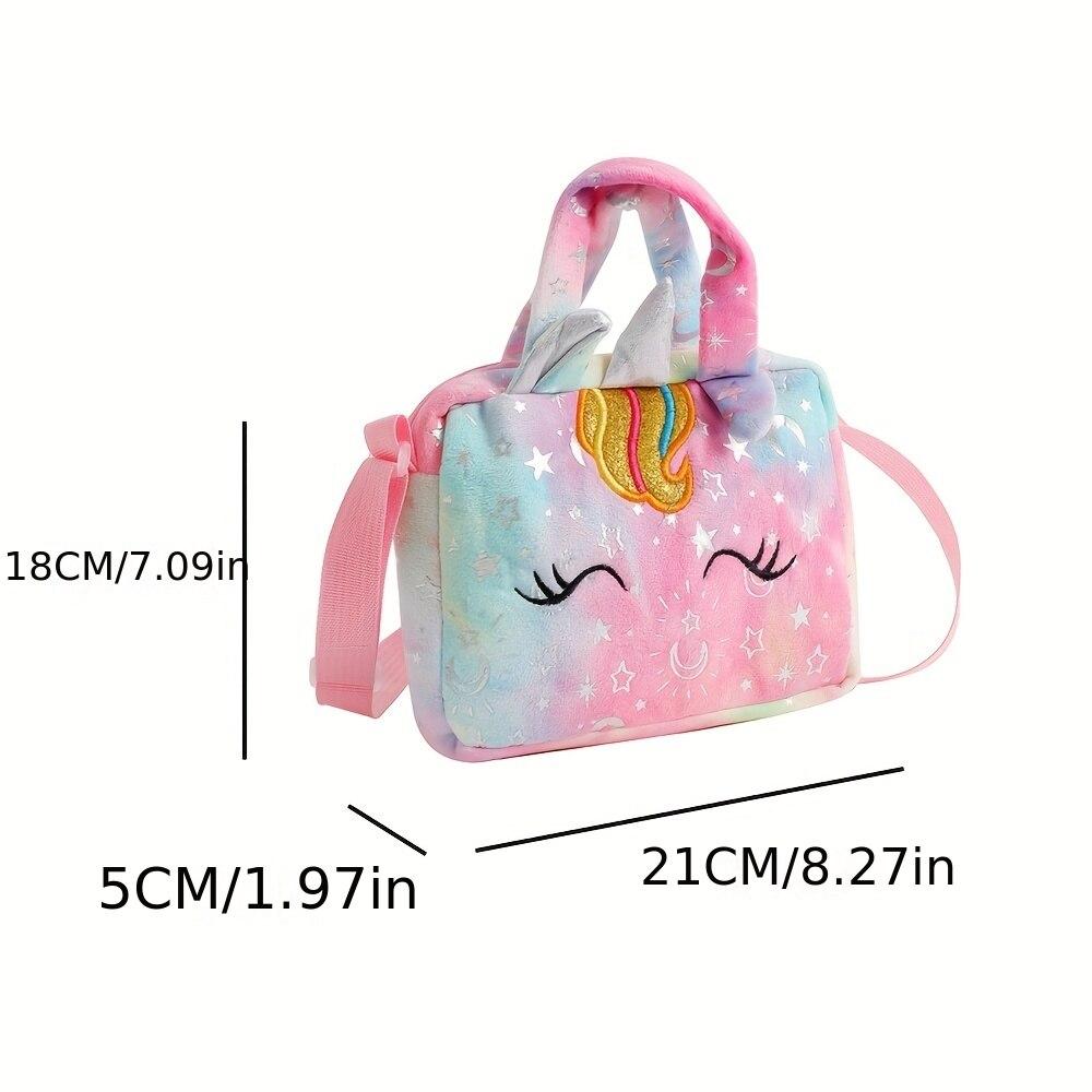TREXORA Unicorn Design Backpack for Kids, 21x9x18cm Multicolor Lightweight Durable School Bag