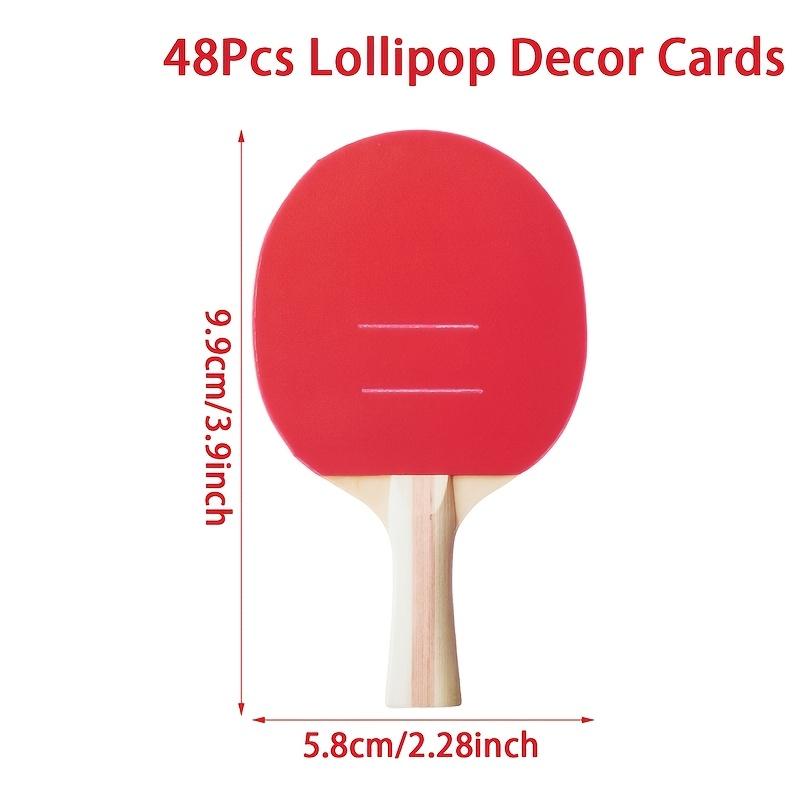 

Table Tennis Paddle Shape Lollipop Paper Cards Cartoon Classic Shapes Kids Candy Gift Package Wrapping Birthday Party Decoration