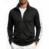 Bequeme lässige Herren-Langarmjacke mit Stehkragen und Taschen für den Alltag