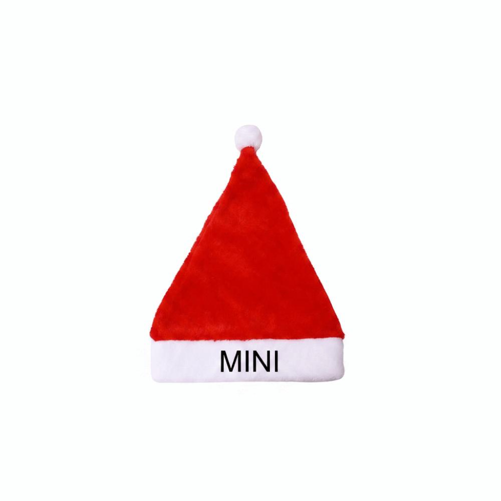 Fluffy Family Matching Santa Hat DAD MOM MINI Embroidered Plush Santa Cap Home Decor