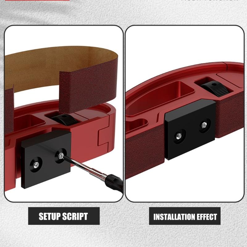 Aluminum Sandpaper Holder Adjustable Handheld Grinding Bracket Polishing Belt Sander Sandboard Woodworking Sand Framer