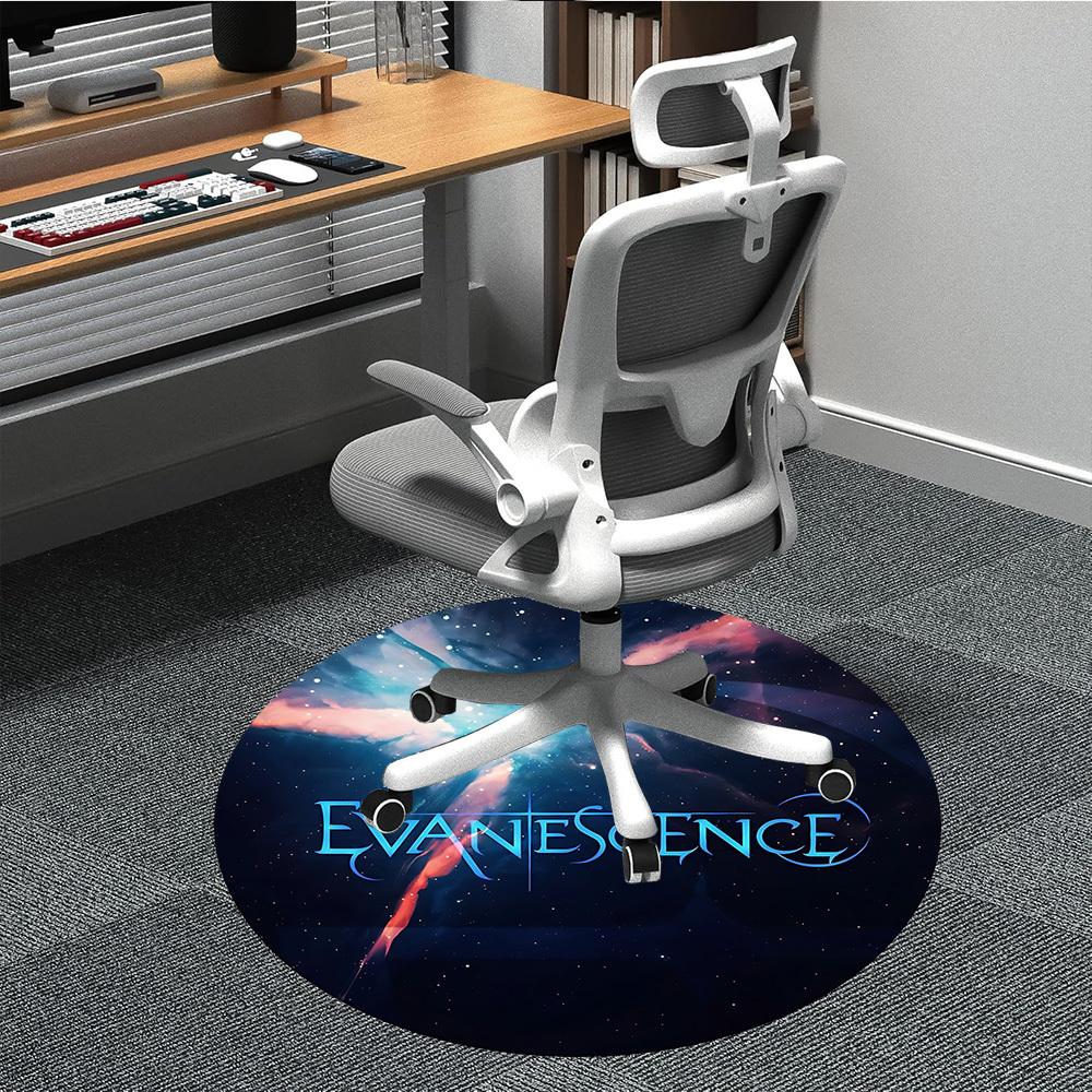 

1PC Evanescence Music Office Round Area Rug, Indoor Mat Suitable For Office, Under Office Chairs Bedroom Living Room Home Decor, Room Deco110 80cm by 80cm