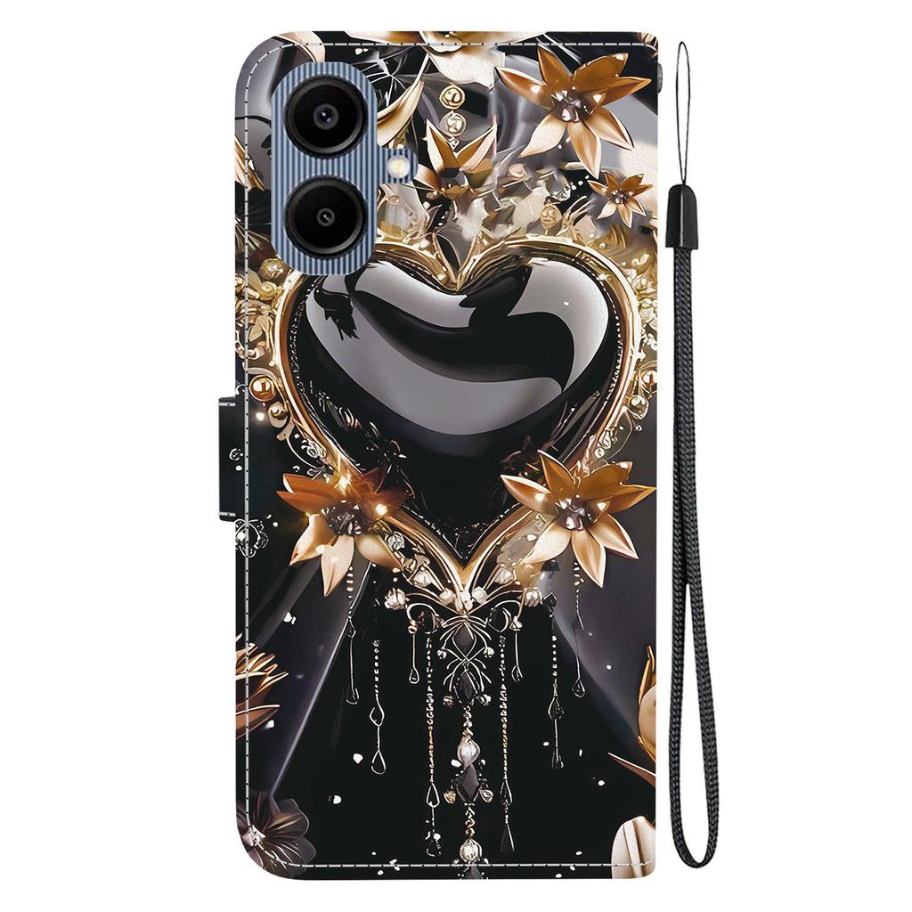 Wallet Case for Samsung Galaxy A07 4G/A06 4G/A06 5G Pattern Printing Leather Stand Phone Cover with Strap