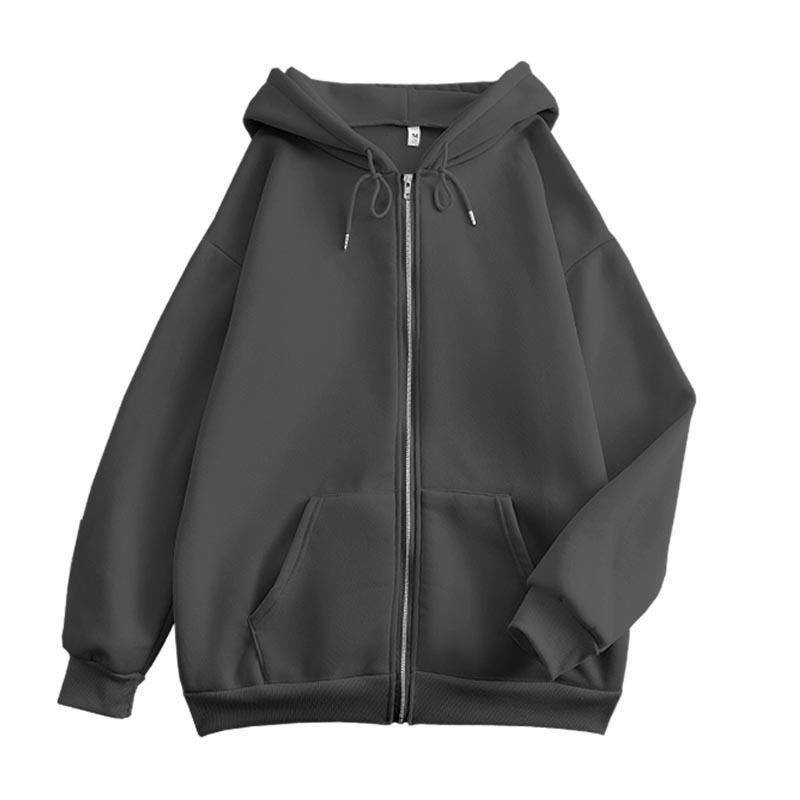 Kapşonlu Erkek Retro Fermuarlı Uzun Kollu Bol Ceket Montlar Harajuku Rahat Gotik Kapşonlu Sweatshirt Sokak Giyimi