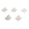 5PCS Leaves Pendants Beautiful Elegant Clear Texture Zinc Alloy Leaf Pendants for Necklace Bracelet DIY Jewelry Making