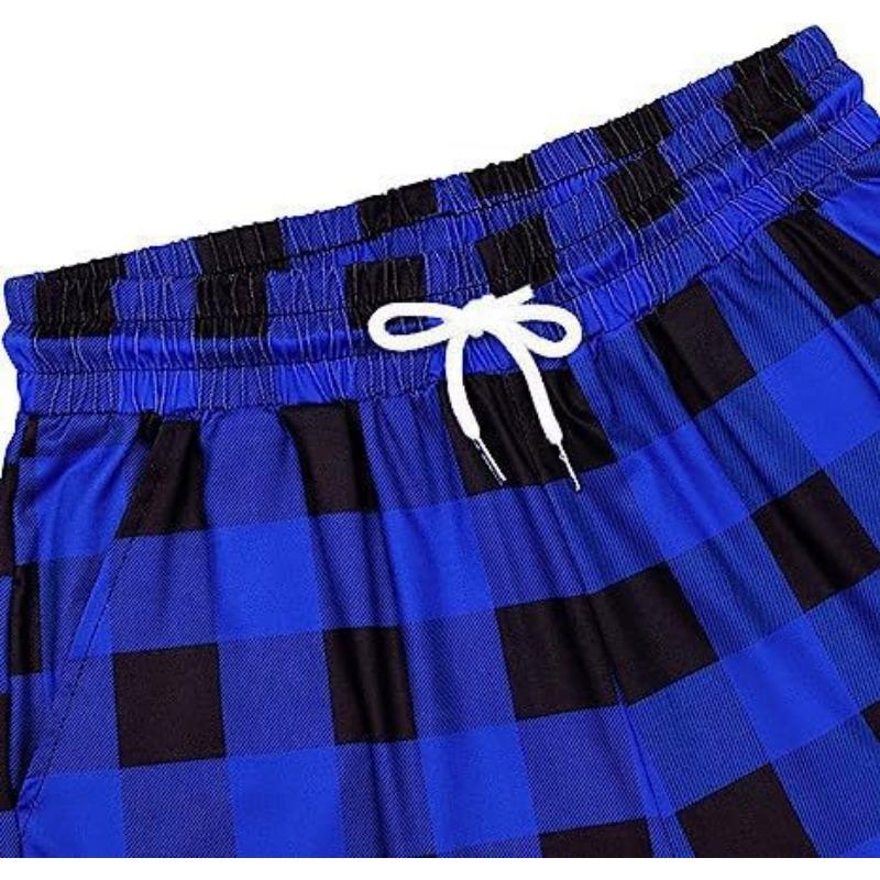 YYFS Women's Fashion Casual Plaid Print High Waist Trousers Pants & Capris