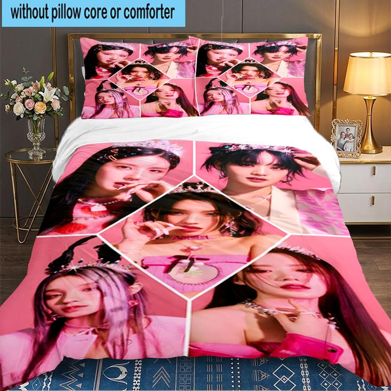 Kpop idle 3pcs Bedding Set,Including 1pc Duvet Cover And 2pcs Pillowcases Perfect Gift for Christmas,Ideal for Bedroom, Dormitory