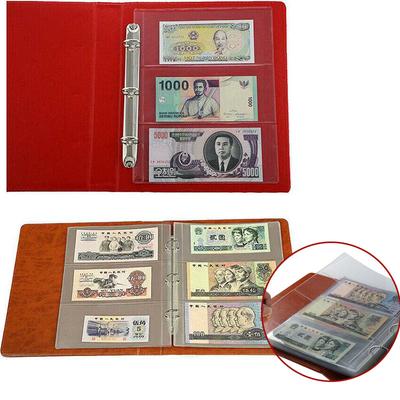 10Pcs Collecting Holder Transparent Money Banknote Bank Bill Loose Leaf Album Page Accessories
