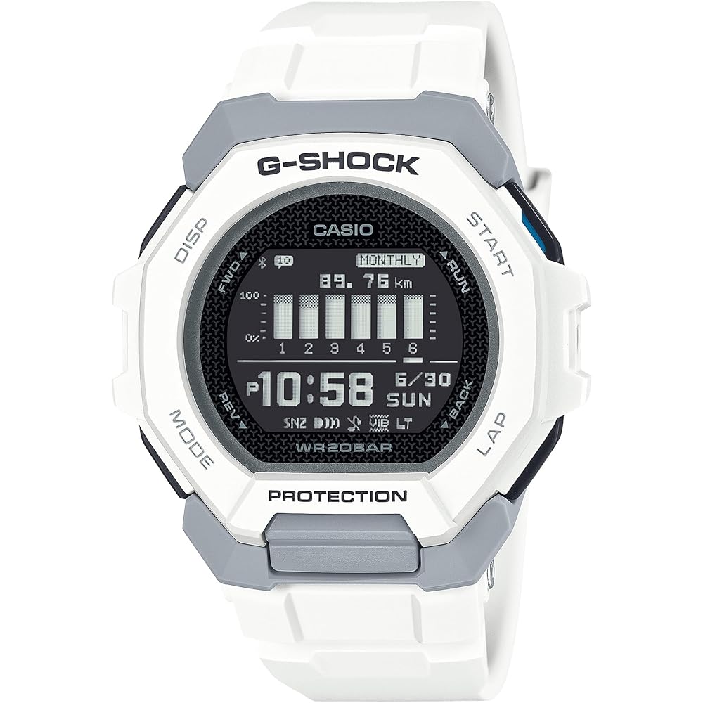 Casio G-Squad GBD-300-7JF Men s Bluetooth Watch White Eco-Friendly Material