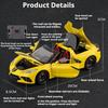1:22 C8 Z4 Convertible Sports Car Model Toy Metal Die-cast Doors Opened Wheel Steering Simulation Supercar Table Ornaments