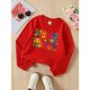 Girls' Vibrant Colors Flower Power Crew Neck Fashion Sweatshirt | Autumn and Winter Western Style Top, Casual Multi-Colored Option for Little Girls