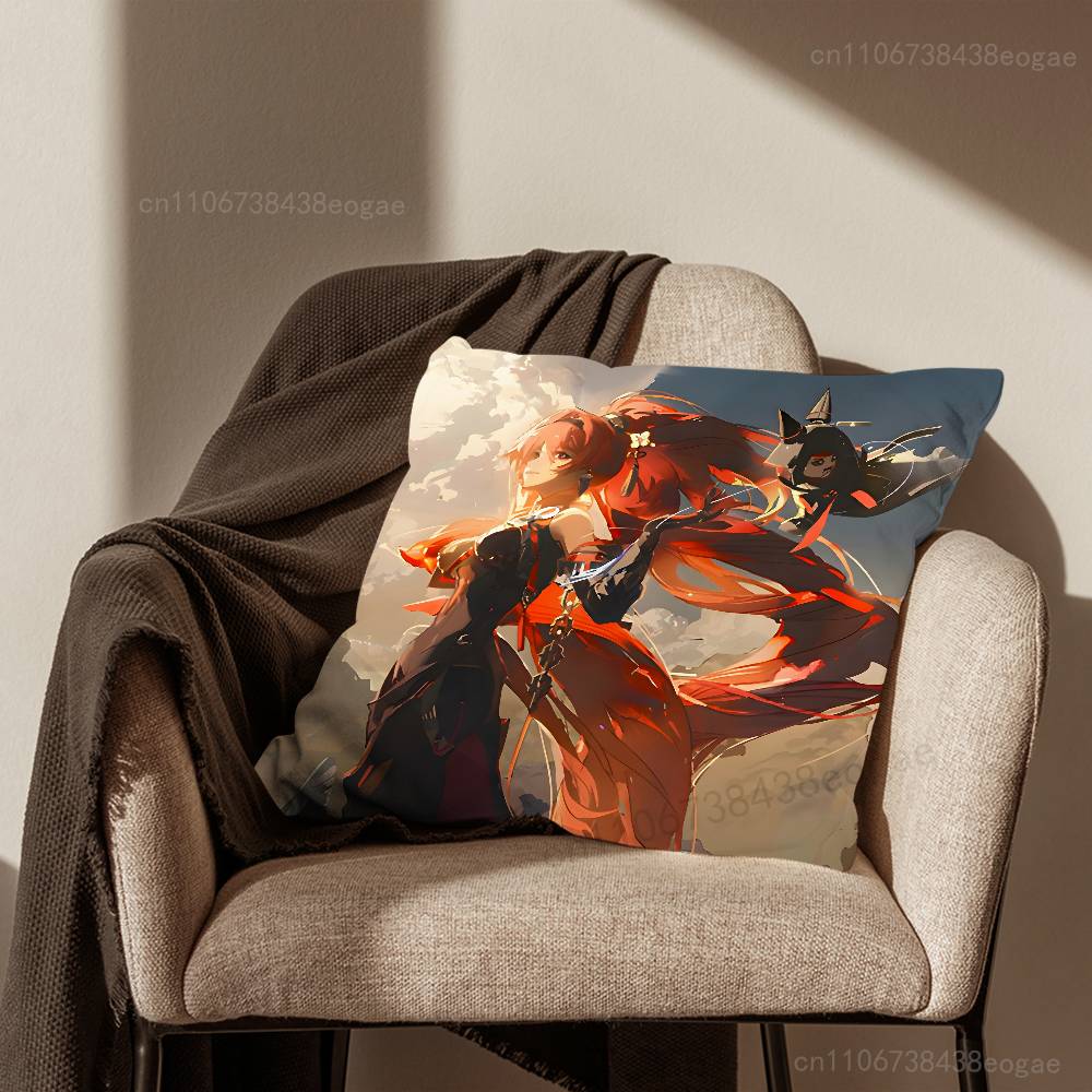 Game W-Wuthering W-Waves  Throw Pillow Case For 45x45cm,55x55cm,30x30cm For Home Bedroom Decoration And Protector 30cmx30cm