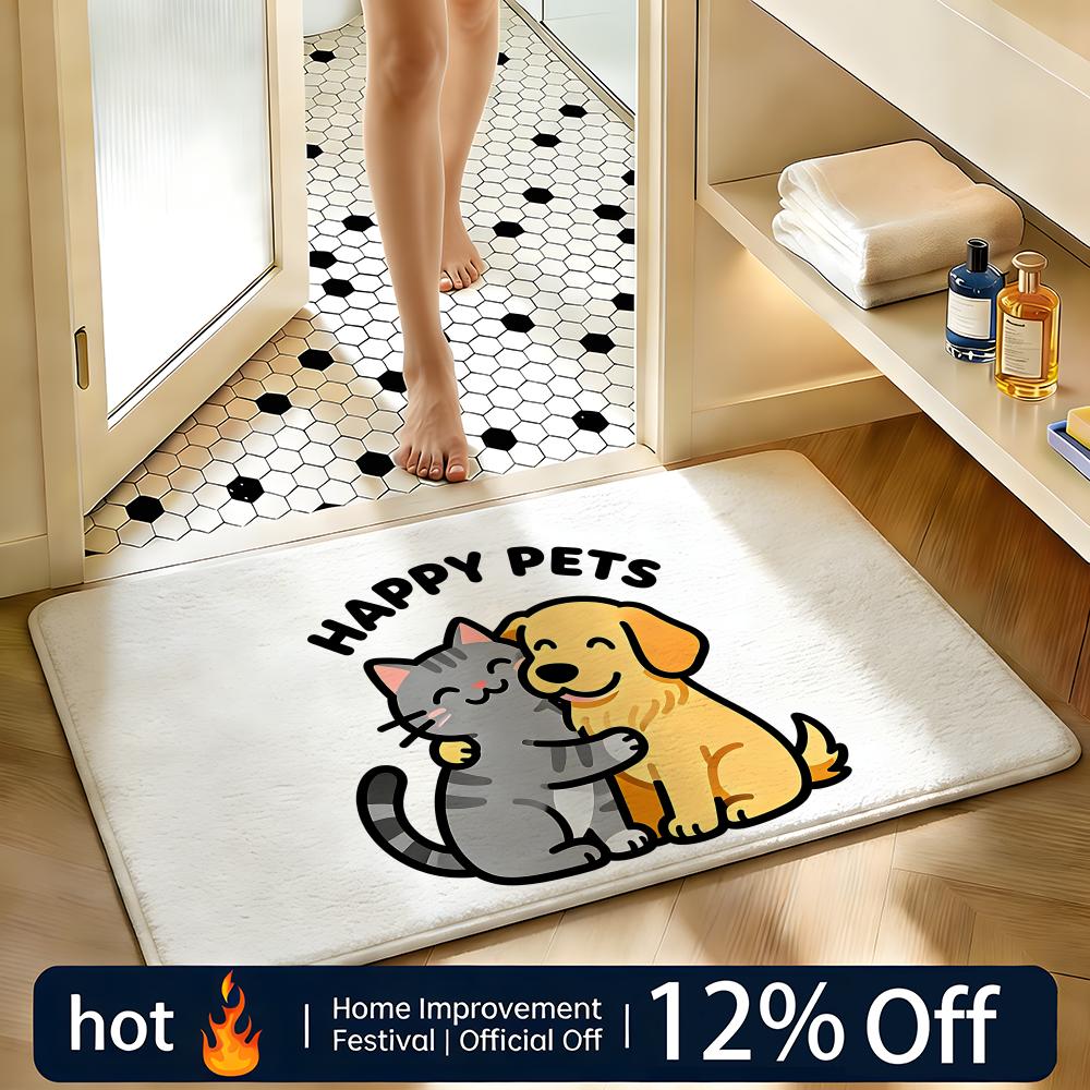 Soft Absorbent Non-Slip Rug Popular Animal Floor Mat Home Decor Doormat Bedroom Floor Mat Shower Carpet