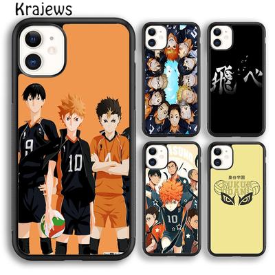 Krajews Haikyuu!! Kryt na telefon s logem volejbalového týmu pro iPhone 14 5s SE 6s 7 8 plus X XR XS 11 12 13 pro max Samsung S21 S22 ultra