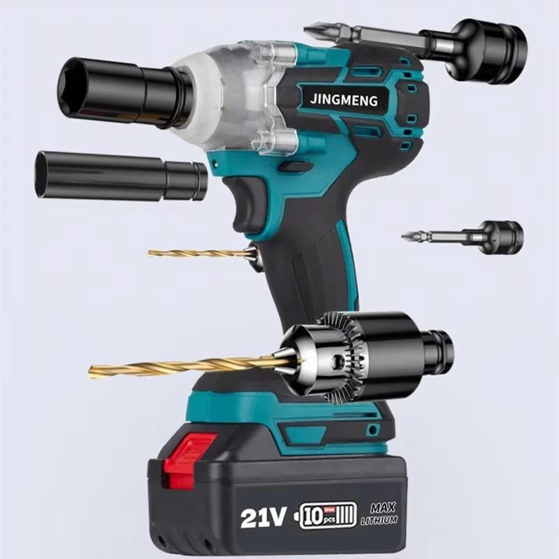 21V Brushless Electric Wrench Hand Drill Driver Dual Purpose Power Tool