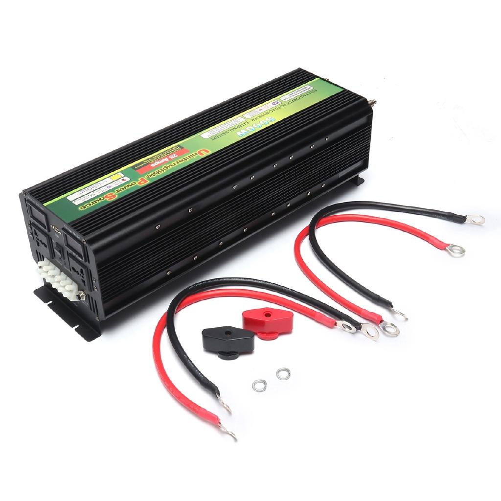 Convertor 5000W 12V/24V la 220V Invertor de Putere Afișaj LCD 10000W