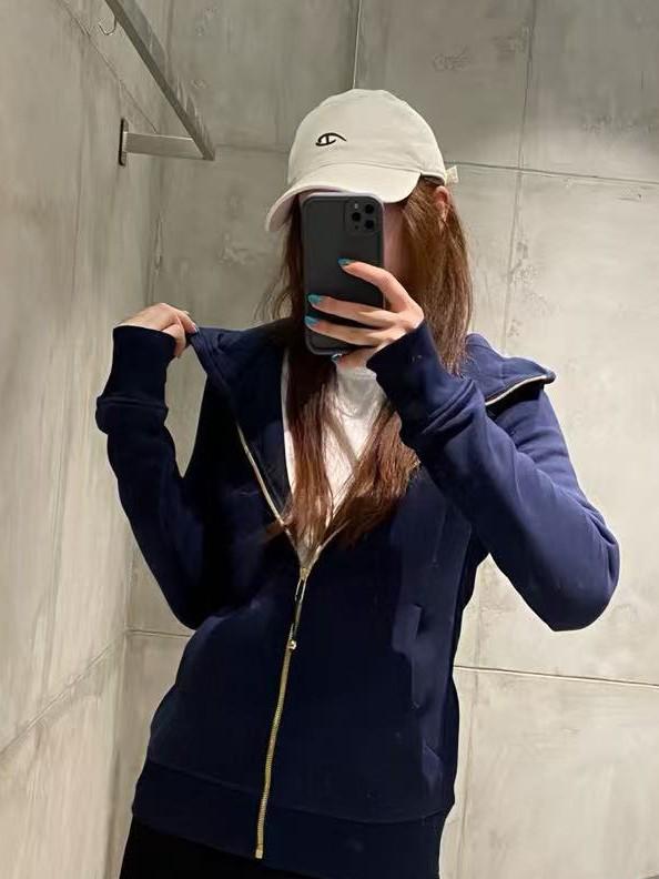 Women's Slim Hooded Scuba Jacket with Fleece - Autumn/Winter Casual Zipper Sweatshirt