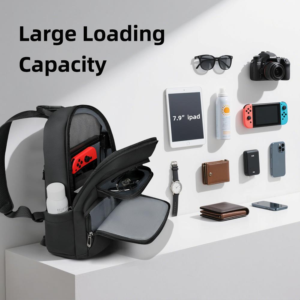 Heroic Knight Chest Bag For 7.9" Ipad Multiple Pockets Men Shoulder Bags Leisure Waterproof Short Trip Crossbody Sling Bag Pack for Male