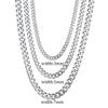 3/5/7mm Stainless Steel Cuban Link Chain Classic Punk Personality Jewelry Simple Fashion Hip-hop Couple Necklace for Men Women