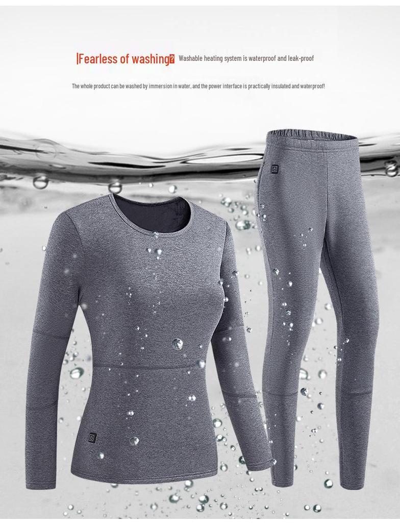 Smart 28-Zone Heated Underwear Set for Men & Women - Winter Warmth & Constant Temperature Control
