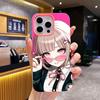 Danganronpa Chiaki Nanami Phone Case for iPhone 17 16 15 14 13 12 11 Air Pro Max Plus Jelly Double layer Pink Cover