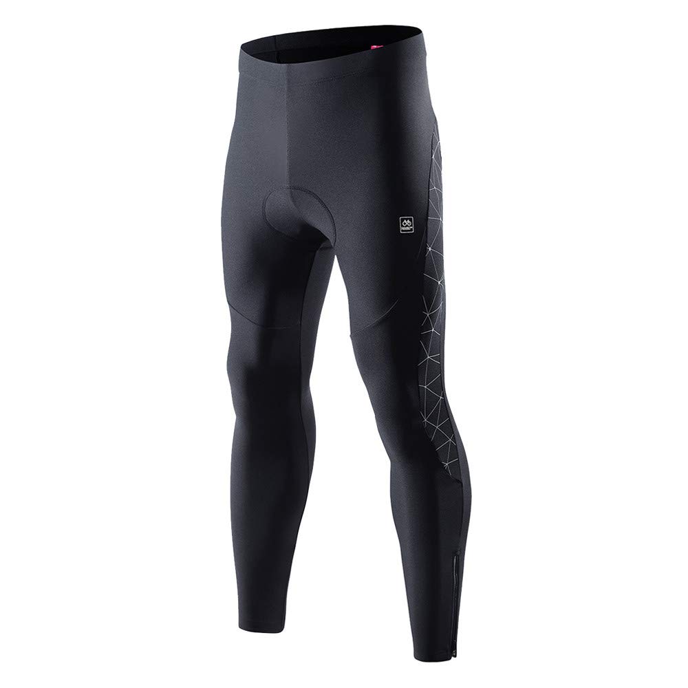 Santic Cycling Cycling Cycling Racer Road Bike Cycling with 3D Winter Size L Men's Pants, Tights, Pants, Pants, Shorts, Fleece-Lined Pad, Wear, Black,