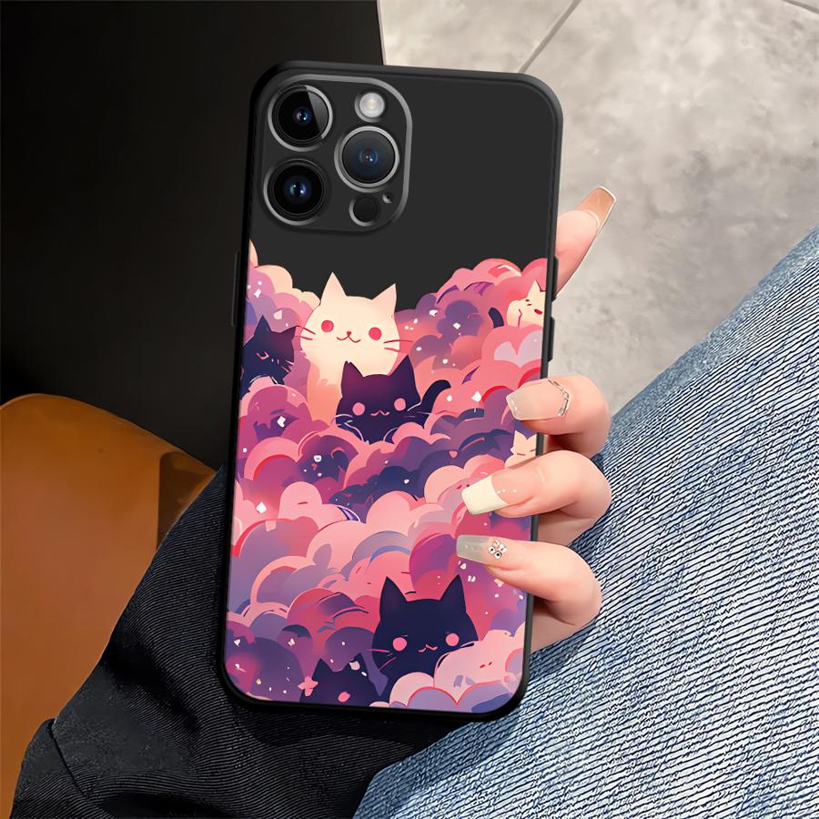 

Black Cat Starry Night Funda Phone Cover Case for Apple iPhone 17 Pro Max 14 XR XS MAX 11 12 15 Pro 7 8 13 16 Air iPhone 15 Plus