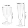 1/10Pcs Plastic Disposable Clear Champagne Cocktail Glasses Wine Cups Birthday Party Wedding Anniversary Festival Drinkware