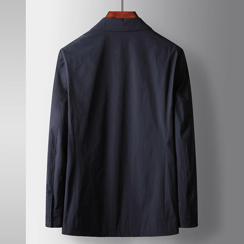 Men's Jacket Spring and Autumn Lapel Shirt Version Top Middle-aged and Young Light Luxury Business Casual Jacket Men's Clothing