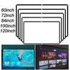 Compact Portable Anti-Light Projector Screen Flexible Use 60/72/84/100/120 Inches for Travel