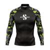 Mens Long Sleeve UV Protection Rash Guard Surfing Diving Swimming Fishing Outdoor Water Sports