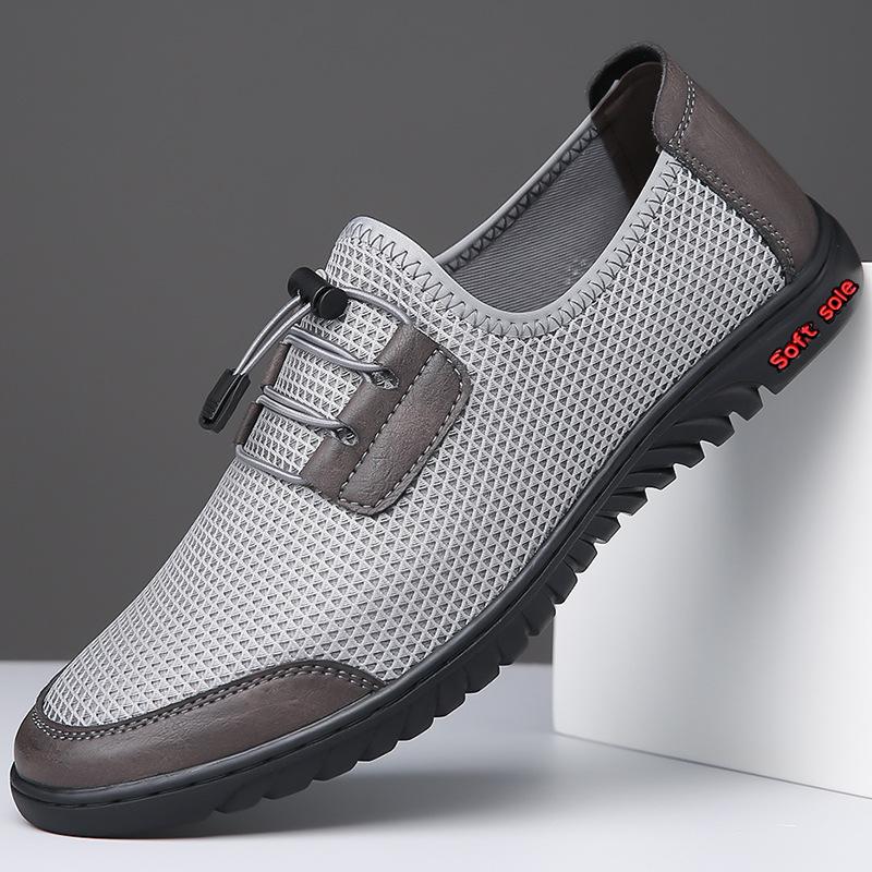 Summer Men'S Fly-Woven Mesh Breathable Casual Shoes Men'S Handmade Online Middle-Aged Dad Shoes Men 1177