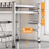 Adjustable Pull-out Microwave Oven Rack – Multi-functional Stainless Steel Shelf for Kitchen Countertop Cookware Storage