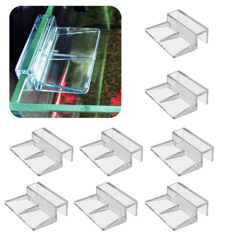 Pack of 8 Fishtanks Acrylic Clip Strong and Corrosion Resistant Lid Holder Stand for Various Aquariums 6/8mm Thickness