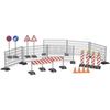 BRUDER Construction Site Accessory Set - Traffic Signs, Cones - 18 Cm