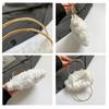 Versatile Elegant Floral Clutch Purse Black/White Metal Handle Bridal Handbag Lace Floral Rose Flower Prom Bag For Women