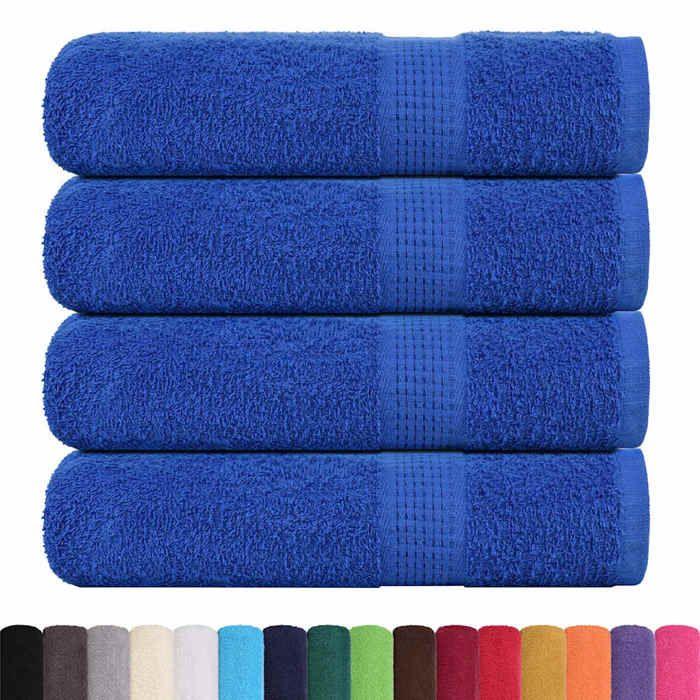 VidaXL Serviettes de douche 4 pcs bleu 70x140 cm 360 g/m² 100% coton, serviette, ensemble de serviettes de bain, serviette 136714