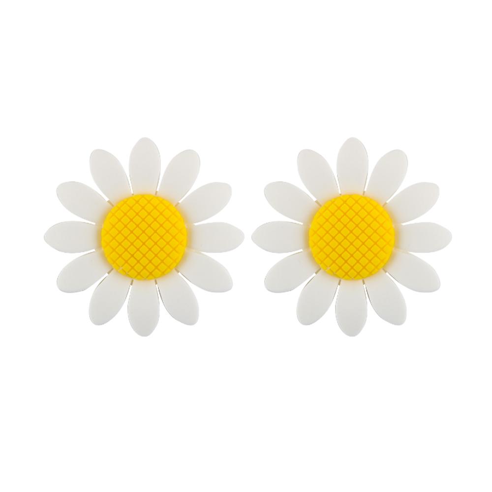 Kovict 10Pcs Silicone Focus Beads Sunflower Flower Bead For Jewelry Making DIY Keychains Necklace Bracelet Accessories