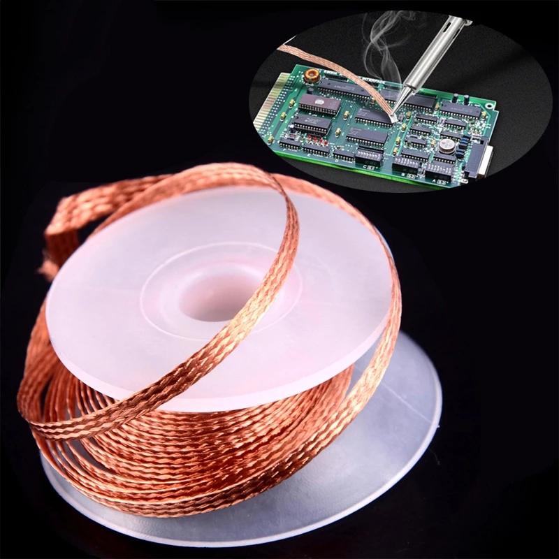 Solder Wire Desoldering Braid Welding Solder Remover Wick Wire Lead Cord Flux BGA Repair Tool