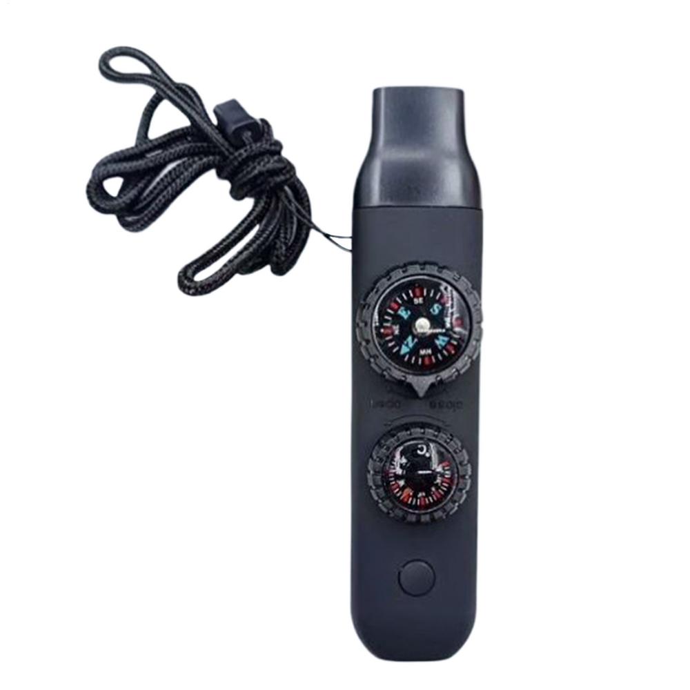 Survival Whistle with Compass LED Lighted Portable Survival Whistle Tool Women Men Safety Gear with Compass Function and Lanyard