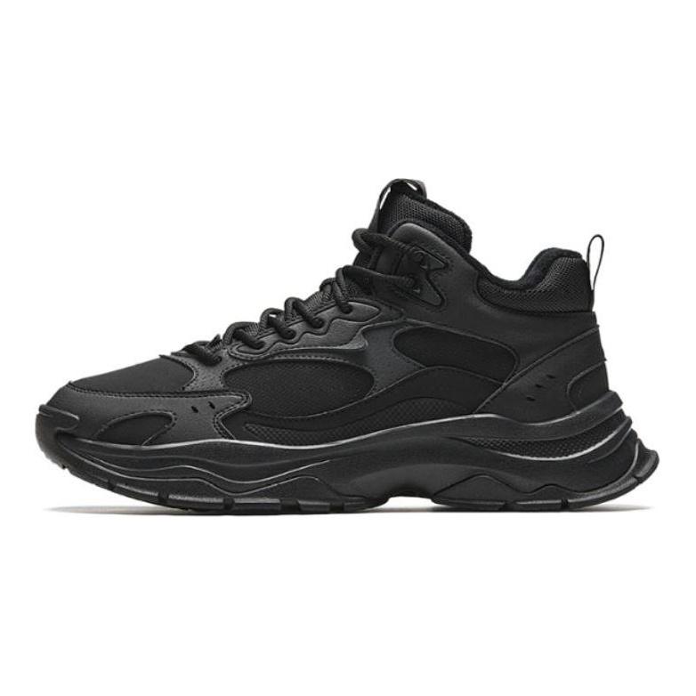 Anta Life Collection Slip Resistant Abrasion Resistant Low Top Casual Shoes Men's Black 112348984-5