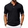Heren Lapel Poloshirt, Zomer Casual Korte Mouwen Zak T-shirt, Losvallend Top